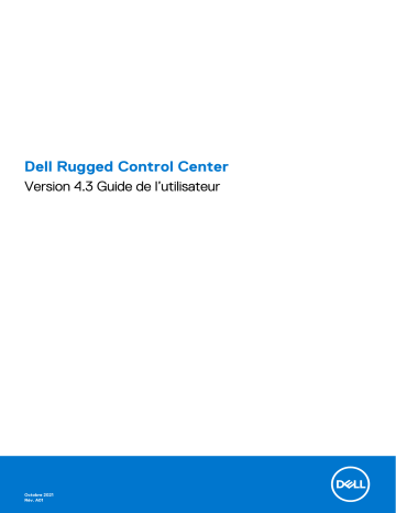 Dell Rugged Control Center software Manuel utilisateur | Fixfr