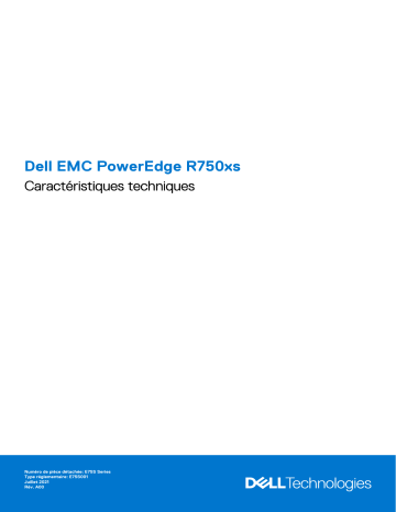 Dell PowerEdge R750xs server Manuel du propriétaire | Fixfr