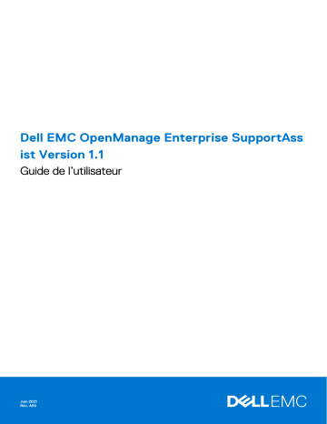 Dell OpenManage Enterprise SupportAssist software Manuel utilisateur | Fixfr
