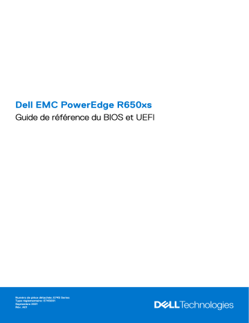 Dell PowerEdge R650xs server Guide de référence | Fixfr