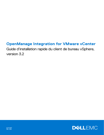 Dell OpenManage Integration for VMware vCenter software Guide de démarrage rapide | Fixfr