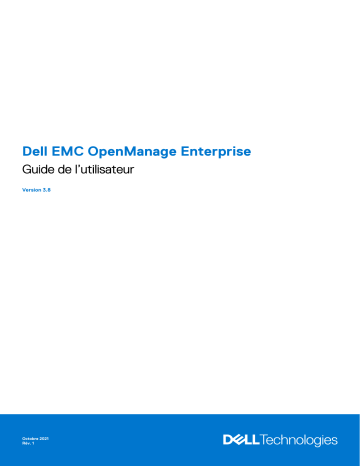 Dell EMC OpenManage Enterprise software Manuel utilisateur | Fixfr