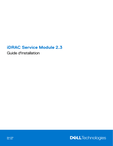 Dell iDRAC Service Module 2.x software Manuel du propriétaire | Fixfr