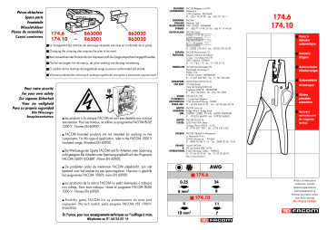 863001 | Facom 174.6-10-01 Manuel du propriétaire | Fixfr