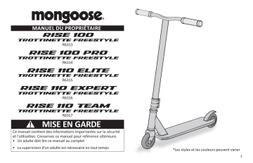 Mongoose Rise Scooter Manuel du propriétaire | Fixfr