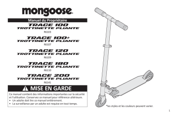 Mongoose Trace Scooter Manuel du propriétaire | Fixfr