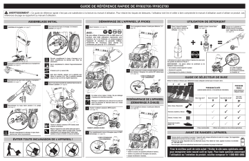 Ryobi RY802700A 2700 PSI Pressure Washer Manuel du propriétaire | Fixfr