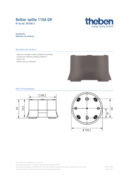 THEBEN Surface frame 110A GR Fiche technique