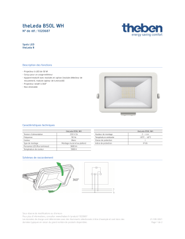 THEBEN theLeda B50L WH Fiche technique | Fixfr