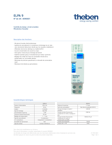 THEBEN ELPA 9 Fiche technique | Fixfr