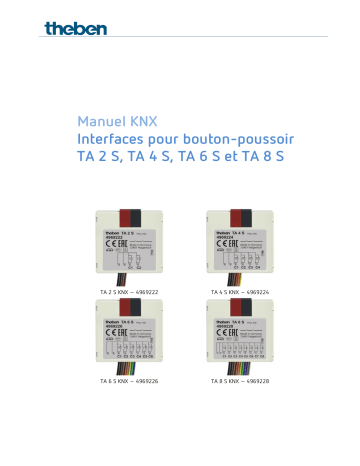 TA 2 S KNX | TA 8 S KNX | TA 6 S KNX | THEBEN TA 4 S KNX Manuel utilisateur | Fixfr