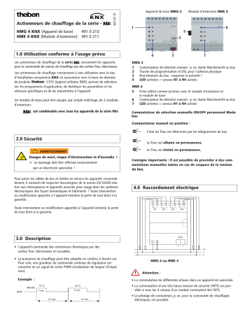 HMG 4 KNX | THEBEN HME 4 KNX Mode d'emploi | Fixfr