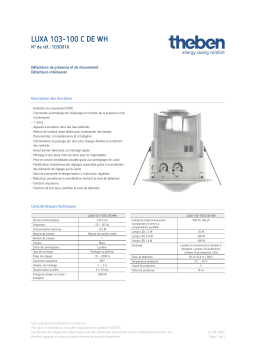 THEBEN LUXA 103-100 C DE WH Fiche technique