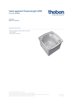 THEBEN Surface frame PresenceLight 40SR Fiche technique