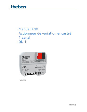 THEBEN DU 1 KNX Manuel utilisateur | Fixfr