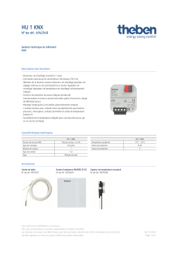 THEBEN HU 1 KNX Fiche technique