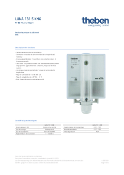 THEBEN LUNA 131 S KNX Fiche technique