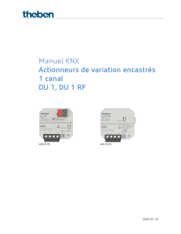 DU 1 RF KNX | THEBEN DU 1 KNX Manuel utilisateur | Fixfr