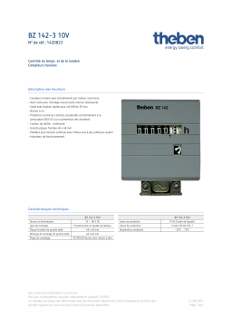 THEBEN BZ 142-3 10V Fiche technique