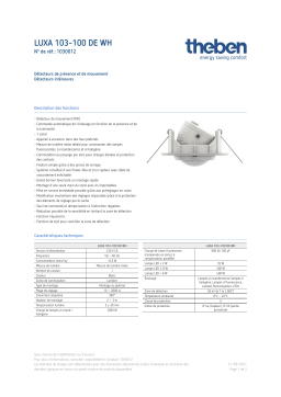 THEBEN LUXA 103-100 DE WH Fiche technique