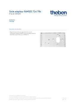 THEBEN Adapter RAMSES 72x/78x Fiche technique