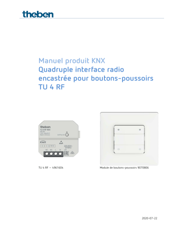 THEBEN TU 4 RF KNX Manuel utilisateur | Fixfr