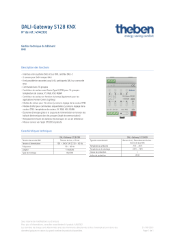 THEBEN DALI-Gateway S128 KNX Fiche technique