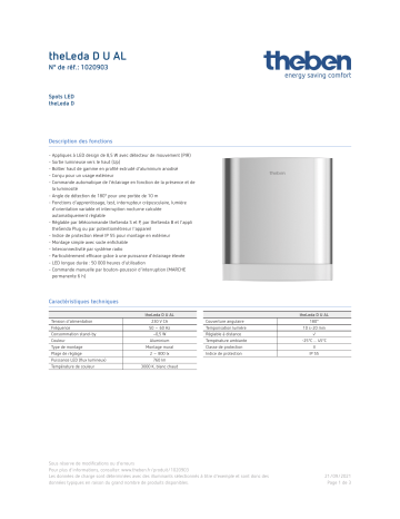 THEBEN theLeda D U AL Fiche technique | Fixfr