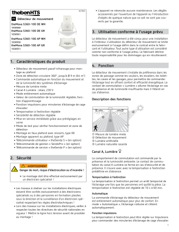 theMova S360-100 DE GR | theMova S360-100 AP WH | theMova S360-100 FLAT DE WH | theMova S360-100 DE WH | THEBEN theMova S360-100 AP GR Mode d'emploi | Fixfr