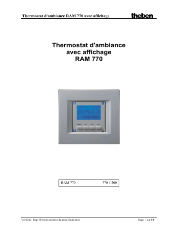 THEBEN RAMSES 770 KNX Manuel utilisateur | Fixfr