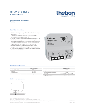 THEBEN DIMAX 542 plus S Fiche technique | Fixfr