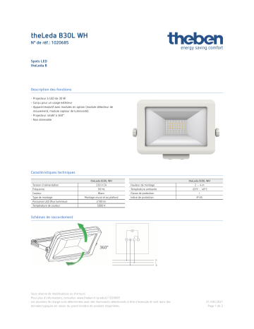 THEBEN theLeda B30L WH Fiche technique | Fixfr