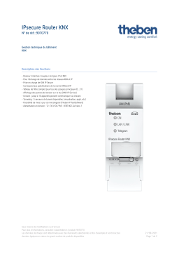 THEBEN IPsecure Router KNX Fiche technique