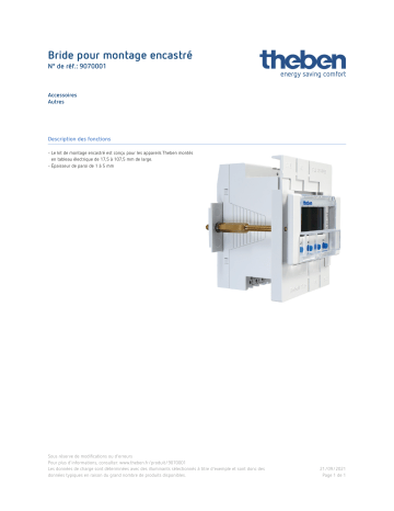 THEBEN Front panel kit Fiche technique | Fixfr