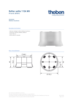 THEBEN Surface frame 110A WH Fiche technique