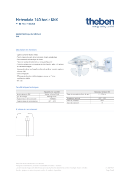 THEBEN Meteodata 140 basic KNX Fiche technique