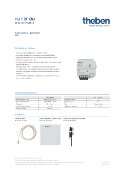 THEBEN HU 1 RF KNX Fiche technique