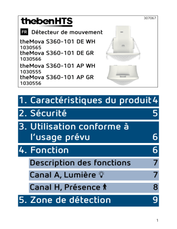 theMova S360-101 AP WH | theMova S360-101 DE GR | theMova S360-101 FLAT DE WH | theMova S360-101 DE WH | THEBEN theMova S360-101 AP GR Mode d'emploi | Fixfr