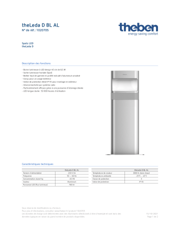 THEBEN theLeda D BL AL Fiche technique | Fixfr