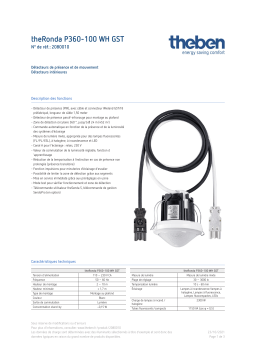 THEBEN theRonda P360-100 WH GST Fiche technique