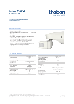 THEBEN theLuxa E180 WH Fiche technique