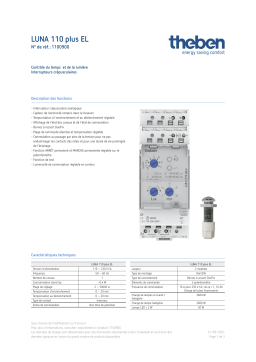 THEBEN LUNA 110 plus EL Fiche technique