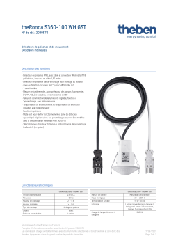 THEBEN theRonda S360-100 WH GST Fiche technique