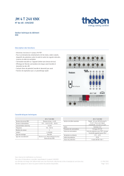 THEBEN JM 4 T 24V KNX Fiche technique