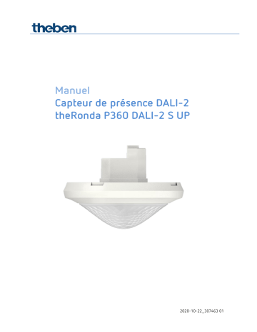 THEBEN theRonda P360 DALI-2 S UP WH Manuel utilisateur | Fixfr