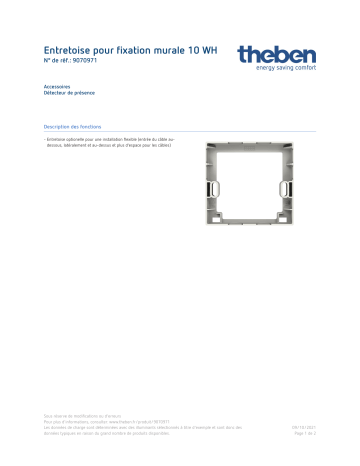 THEBEN Spacer 10 WH Fiche technique | Fixfr