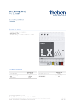 THEBEN LUXORliving P640 Fiche technique