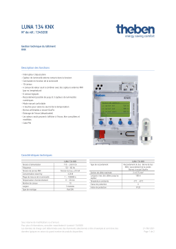 THEBEN LUNA 134 KNX Fiche technique