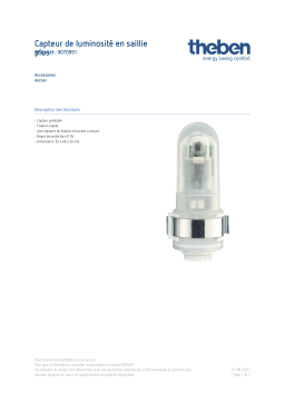 THEBEN Surface-mounted light sensor plus Fiche technique