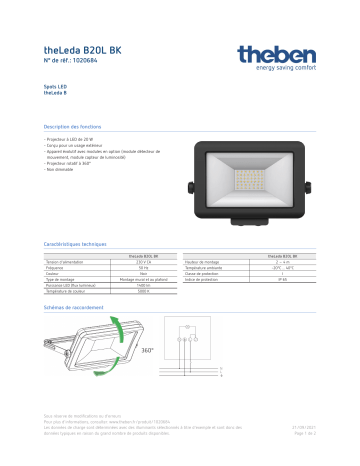 THEBEN theLeda B20L BK Fiche technique | Fixfr